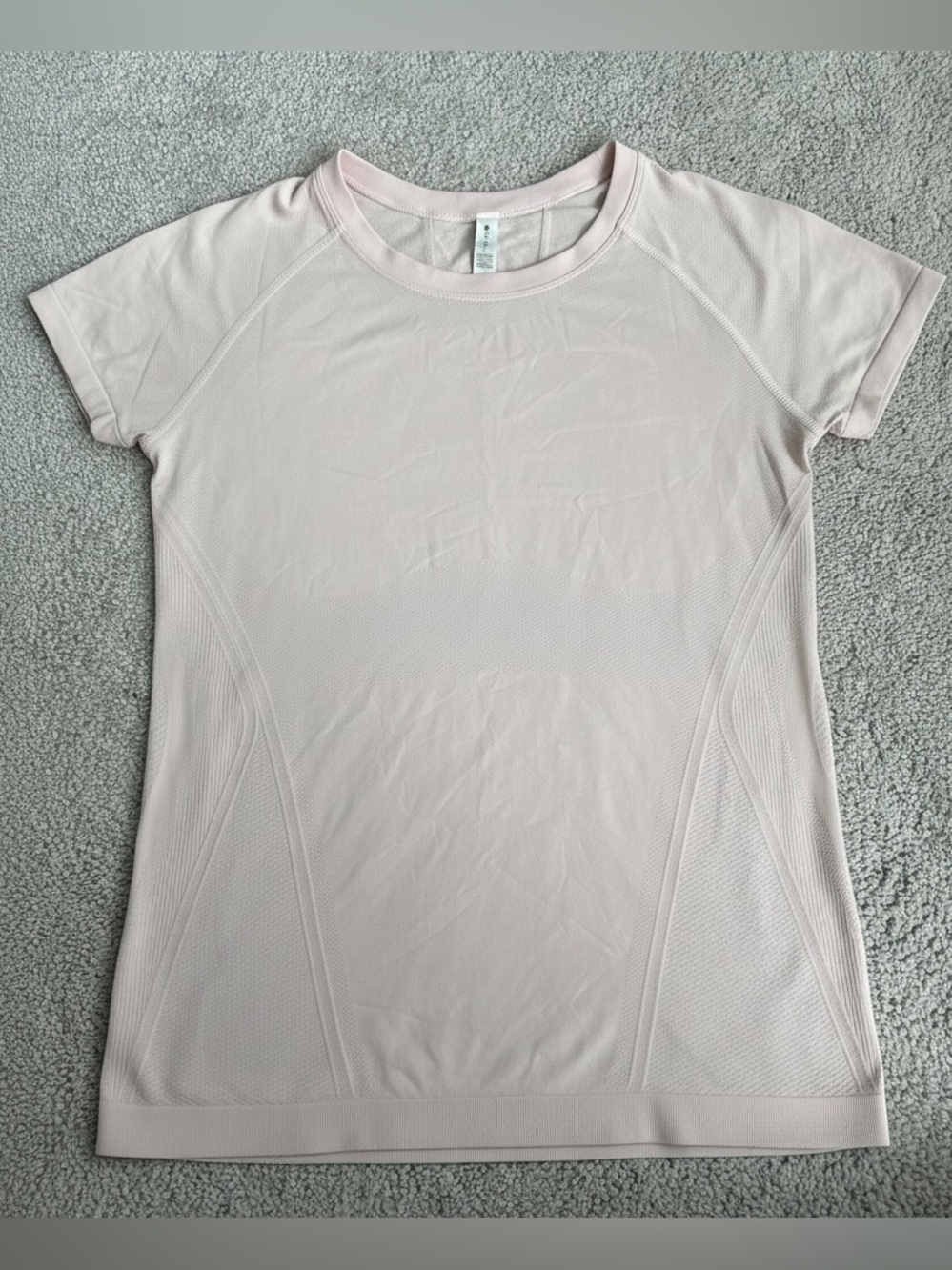 Athleta Momentum Seamless Tee Light Pink Women’s Size M